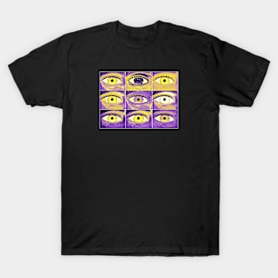 Nonbinary Pride Painted Eyes Collage T-Shirt